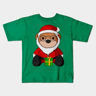 Santa Claus Teddy Bear Kids T-Shirt